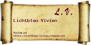 Lichtblau Vivien névjegykártya